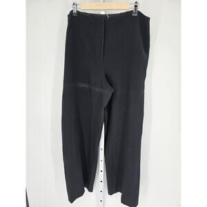 Sutton Studio Women's  Black High Rise Wide Leg Blended Fiber Pants Size 16W